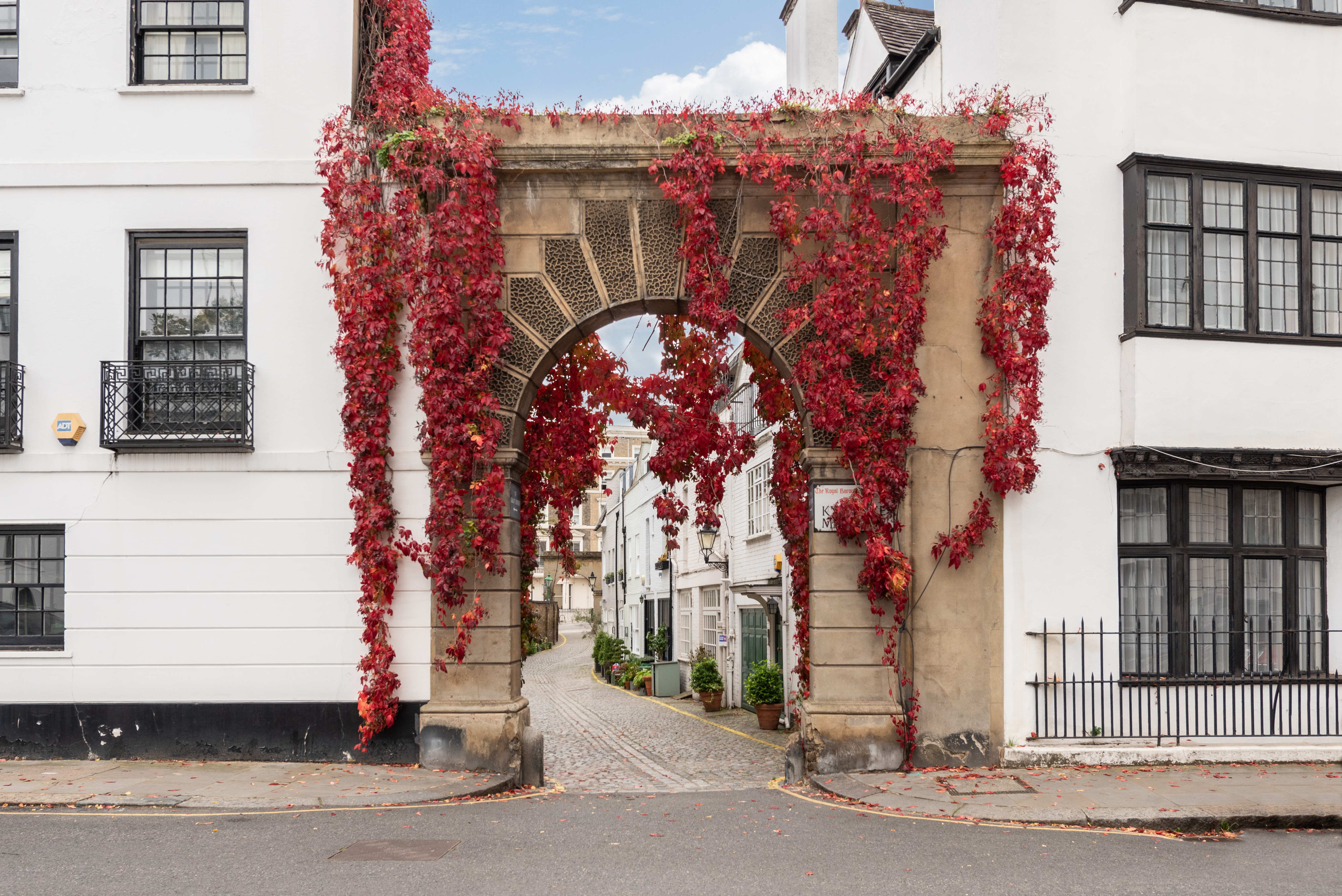 Kynance Mews, is a famous mews street close to a variety of green parks in London