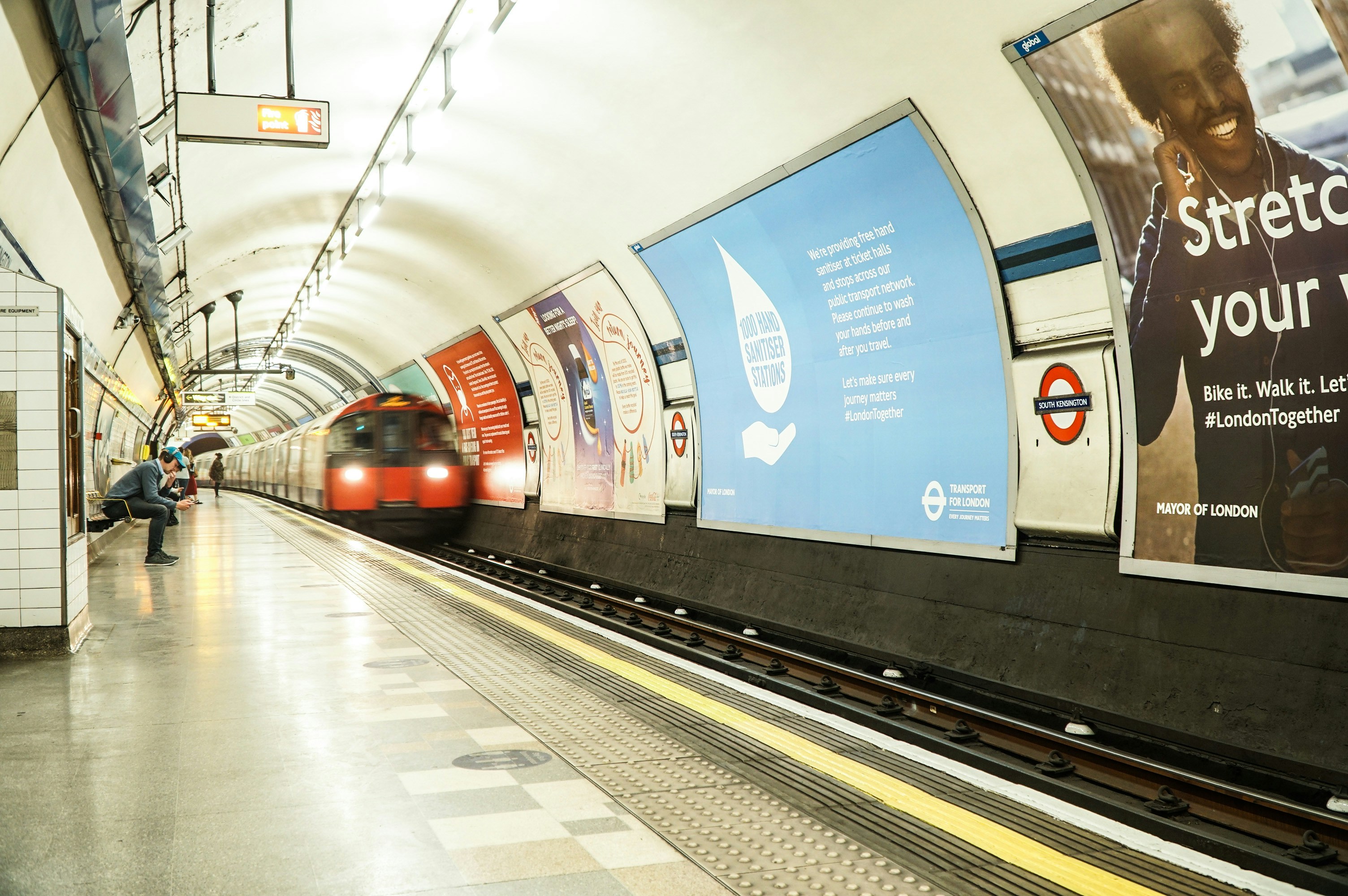 Train Enters South Kensington Tube Station Which Is Famous For Its Halloween Stories